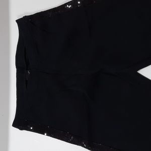NWT HUE BlackSequin Tuxedo Legging SZ XS